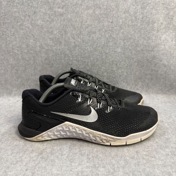 Nike Shoes Womens 6 Metcon 4 Black Athletic Crossfit Running Sneakers 924593-001 - Picture 4 of 9